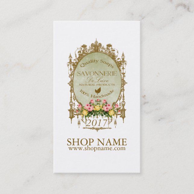 SAVONNERIE ~ Affärskort Visitkort (Framsida)