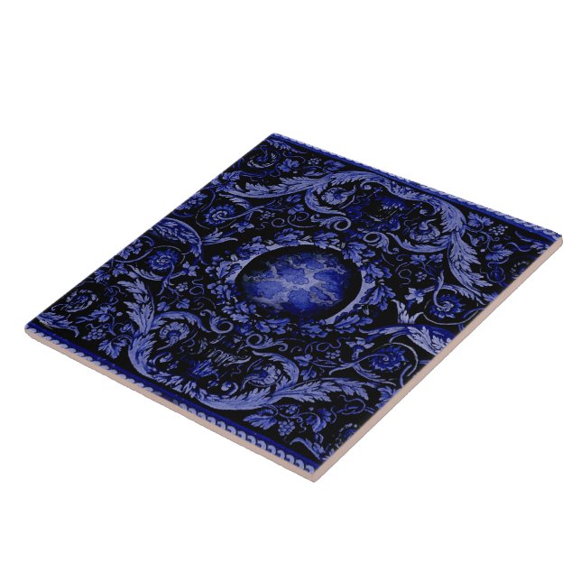 Savonnerie Carpet 1 (blått) Kakelplatta (Sidan)