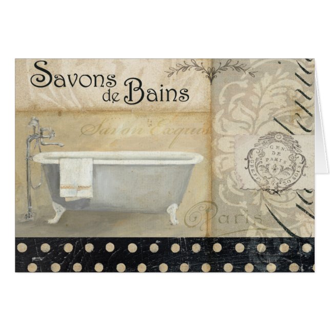 Savons de Bains Hälsningskort (Framsidan Horizontal)