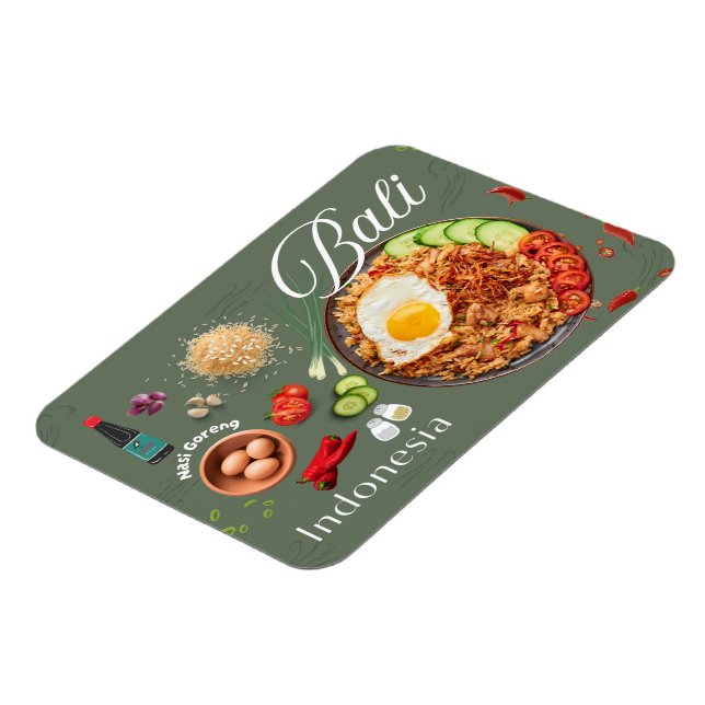 Savor the Flavors of Nasi Goreng Magnets Magnet (Vänstra Sidan)