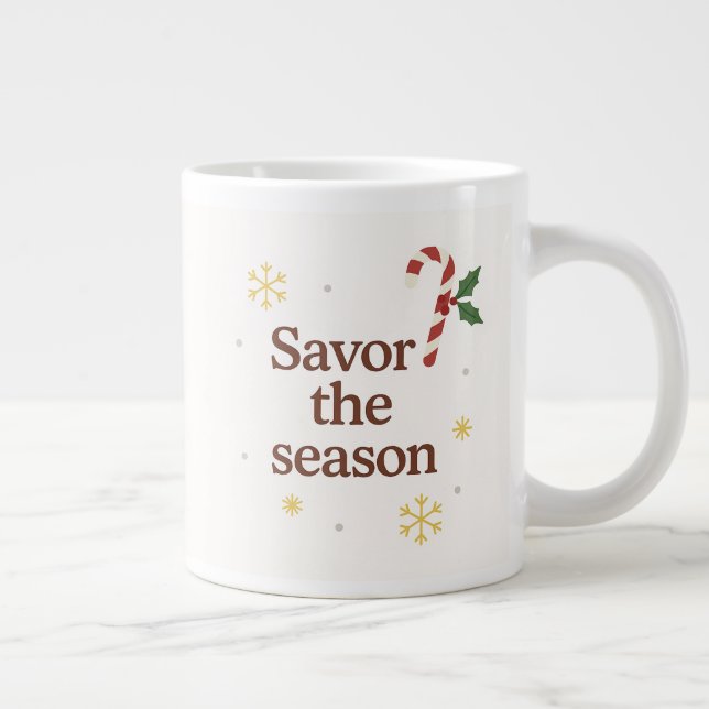 Savor the Season | Candy Cane Christmas Mug Jumbo Mugg (Höger)