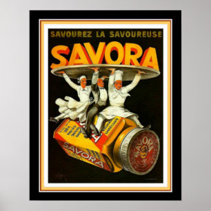 'Savora' Fransk Deco Annons 16x20 Poster