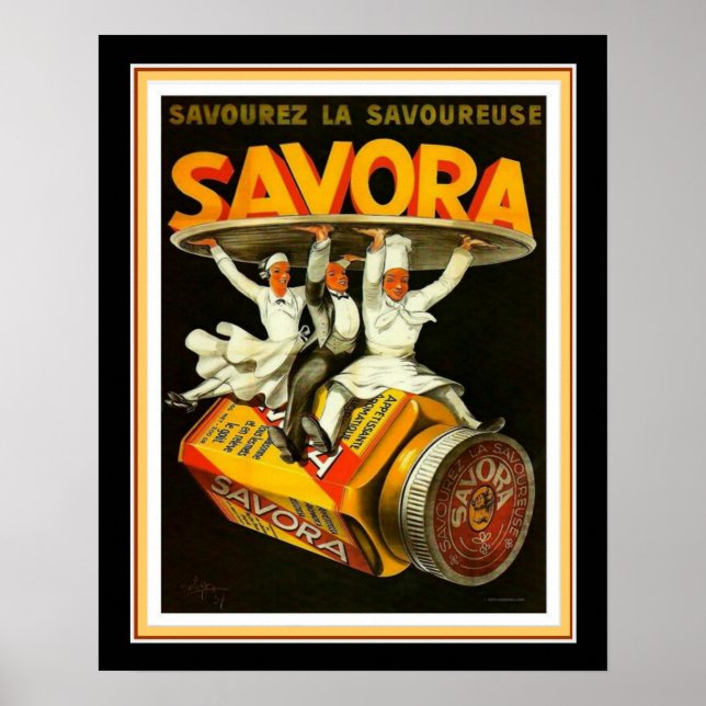 'Savora' Fransk Deco Annons 16x20 Poster (Framsidan)