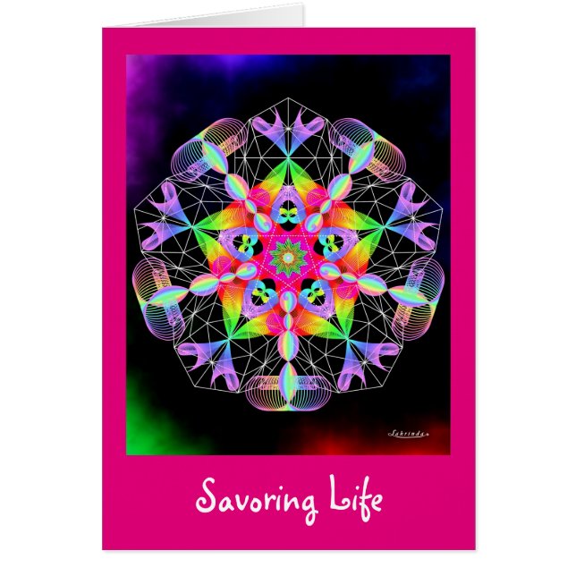 Savoring Life Hälsningskort (Framsidan)