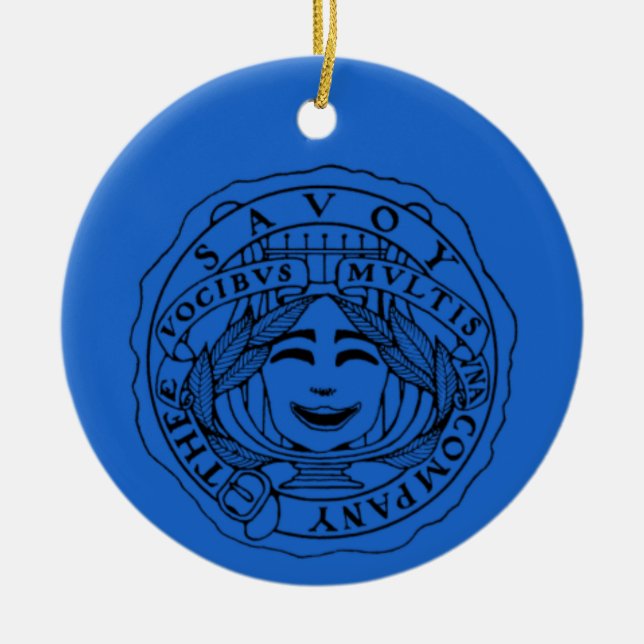 Savoy keramisk dekoration blå (Framsidan)