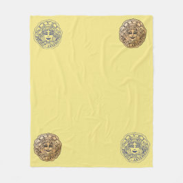 Savoy Logo blanket yellow Fleecefilt