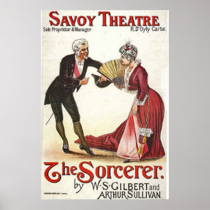 Savoytheatren London 1884 för trollkarl Revival.~ Poster