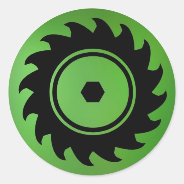 Saw Blade AH2010 Runt Klistermärke (Framsida)