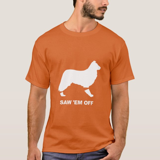 Saw 'Em Off - Longhorn Rivalry Logotyp T Shirt (Framsida)