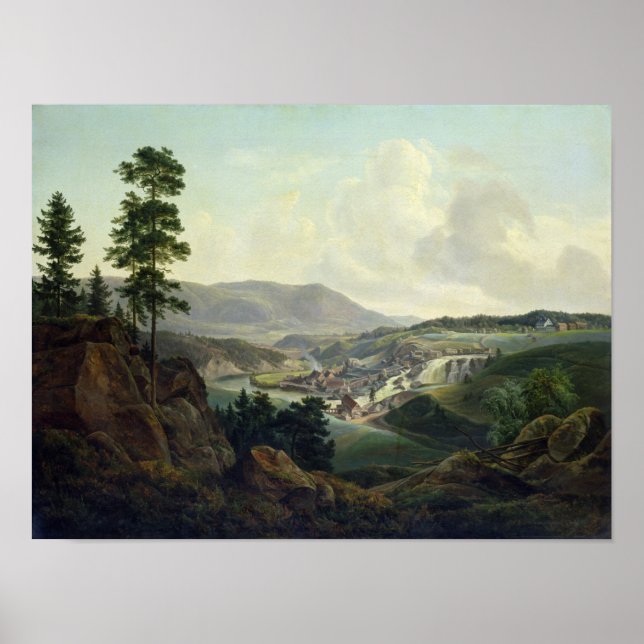 Saw Mill in Norge, 1827 Poster (Framsidan)