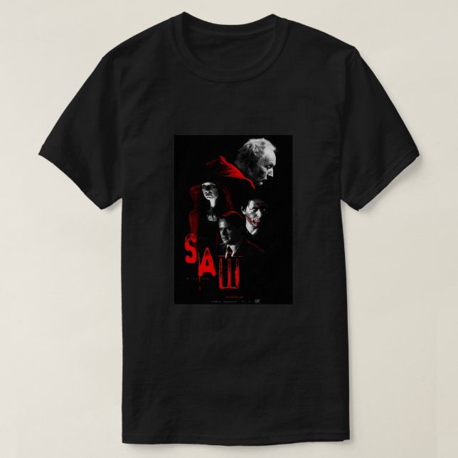 Saw Movie Posterr Poster T Shirt (Design framsida)