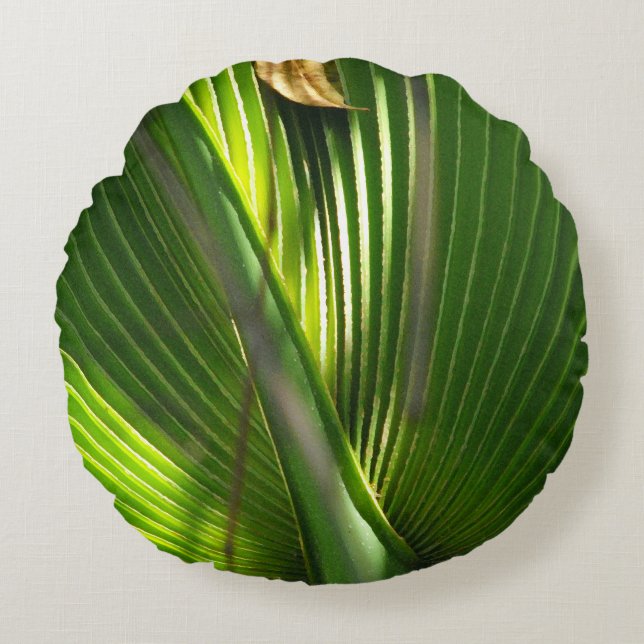 Saw Palmetto Photo Closeup Rund Kudde (Framsidan)
