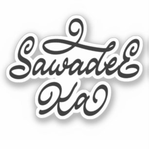 Sawadee Ka - Thai hälsning Klistermärken