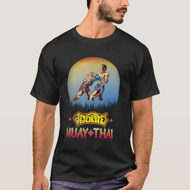 Sawadee Thai Traditional Sak Yant Thai Twin Tiger T Shirt (Framsida)