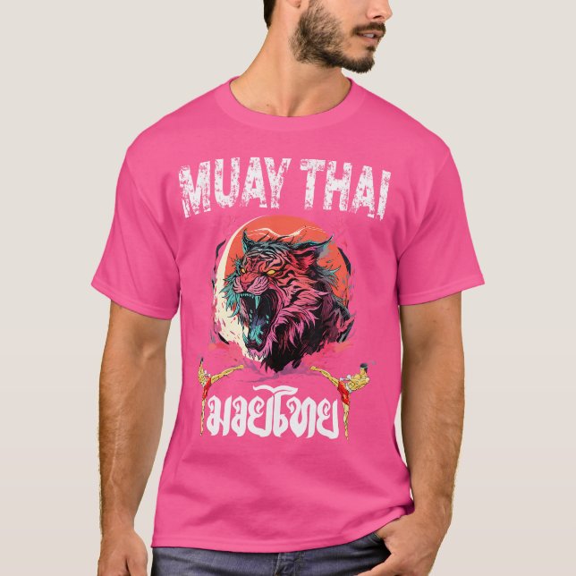 Sawadee Thai Traditional Sak Yant Thai Twin Tiger T Shirt (Framsida)