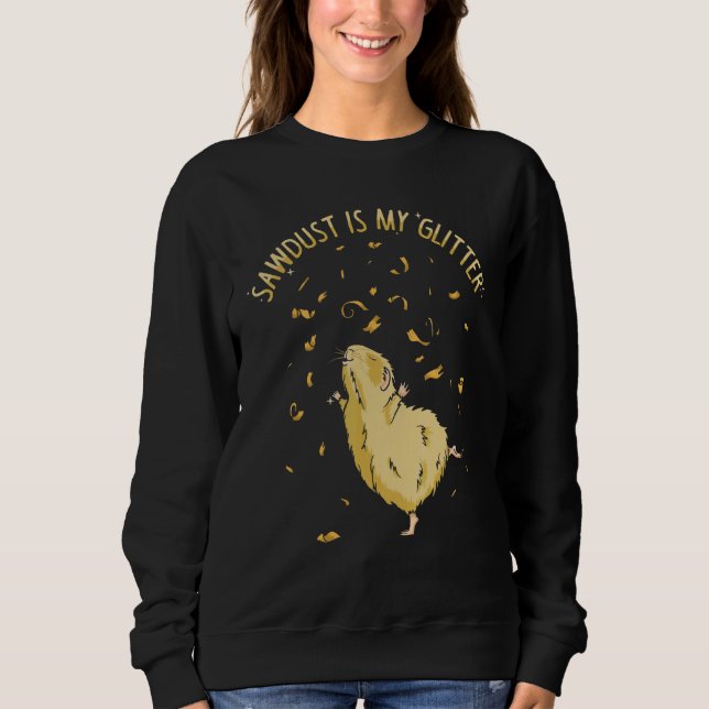 Sawdust är Glitter Hamster Girl Hamster T Shirt (Framsida)