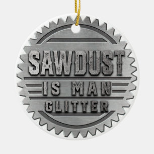 Sawdust är Man Glitter Julgransprydnad Keramik