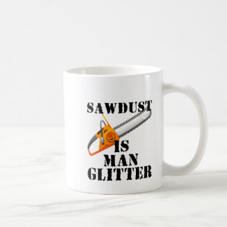 Sawdust är manglitter kaffemugg