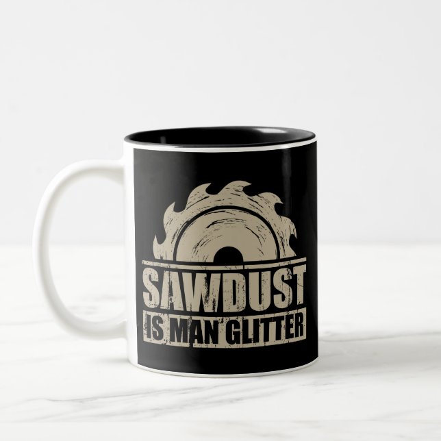 Sawdust är manglitter Två-Tonad mugg (Vänster)