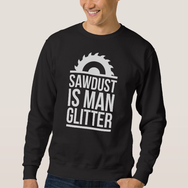 Sawdust Is Man Glitter Lång Ärmad Tröja (Framsida)