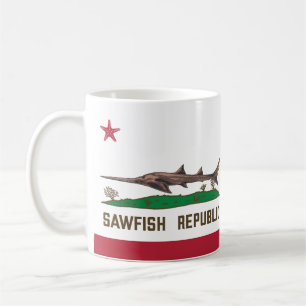 Sawfish Republic Ray Flagga Carpenter Shark Kaffemugg