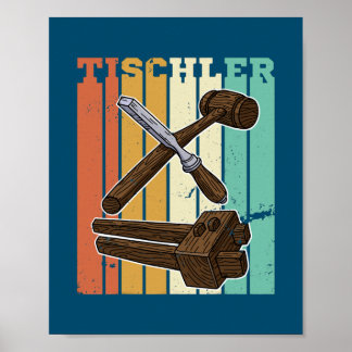 Sawmill Carpenter Woodworkers Chainsåg Poster