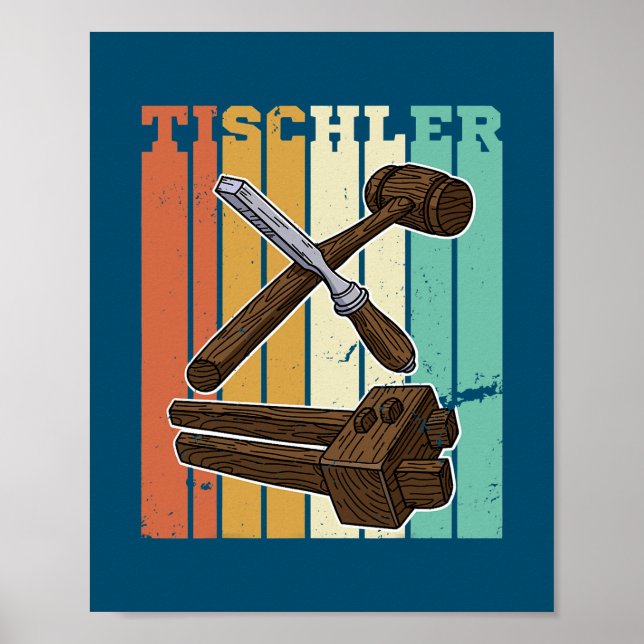 Sawmill Carpenter Woodworkers Chainsåg Poster (Framsidan)