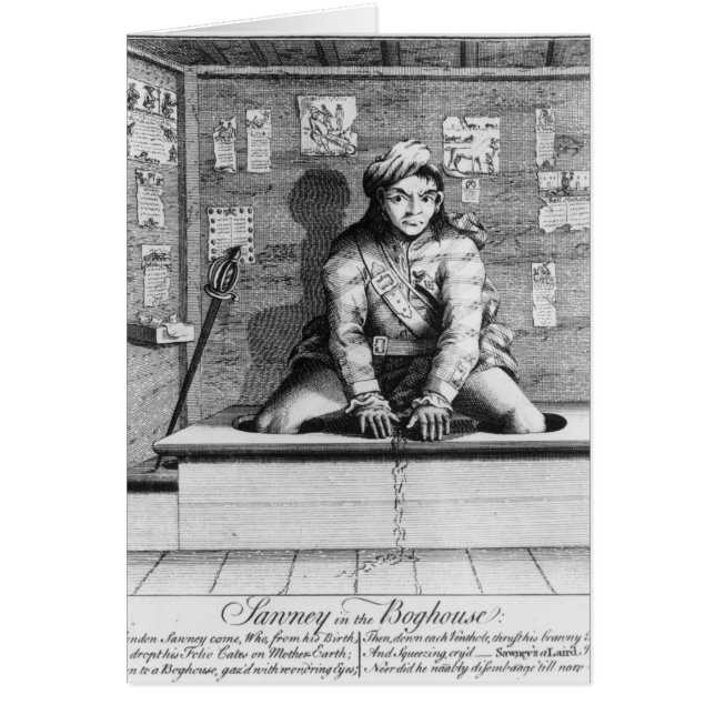 Sawney i Boghouse, 1745 Hälsningskort (Framsidan)