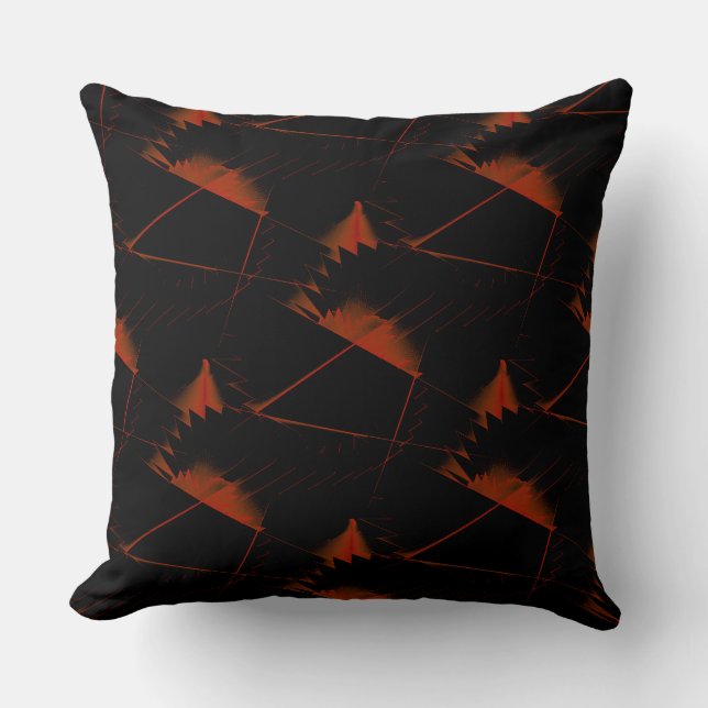 Saws eller zig zag över intensivt rött kudde (Framsida)