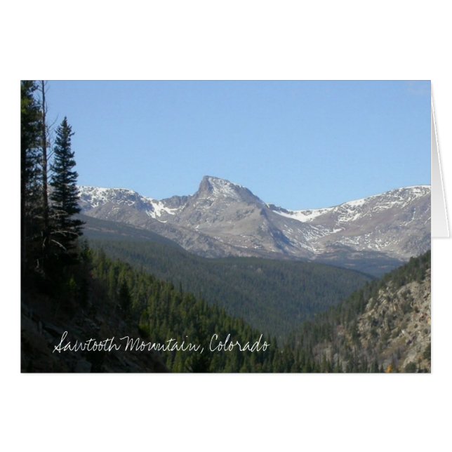 Sawtooth Mountain, Colorado Hälsningskort (Framsidan Horizontal)