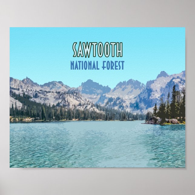 Sawtooth National Forest Idaho Poster (Framsidan)