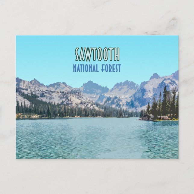 Sawtooth National Forest Idaho Vykort (Framsida)
