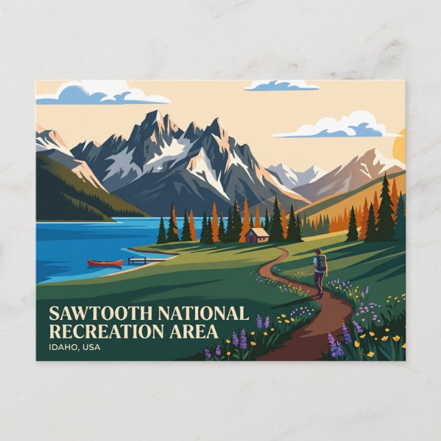 Sawtooth National Recreation Area USA Vykort (Framsida)
