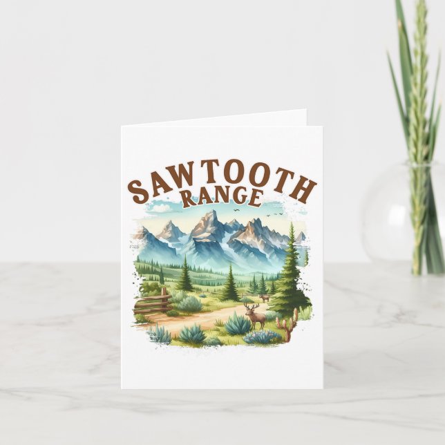 Sawtooth Range Idaho Travel Nature Mountain Explor Kort (Framsida)