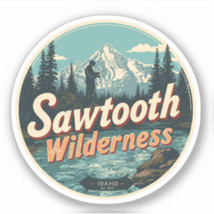 Sawtooth Wilderness Idaho Bergvandring Alpin  Klistermärken