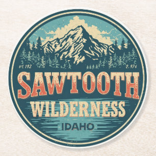 Sawtooth Wilderness Idaho Bergvandring Alpin Underlägg Papper Rund