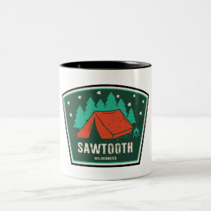 Sawtooth Wilderness Idaho Camping Två-Tonad Mugg
