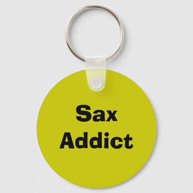 Sax Addict - saxofon Nyckelring (Framsida)