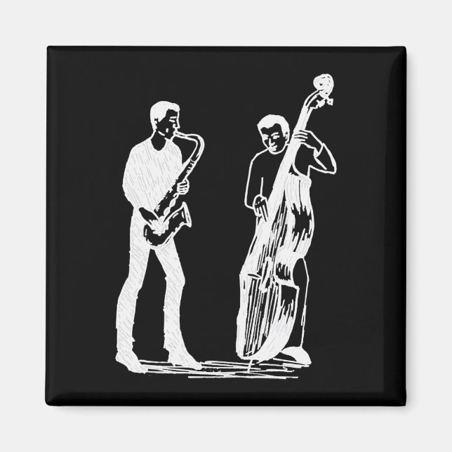 Sax & Bass Mörk Magnet (Framsidan)