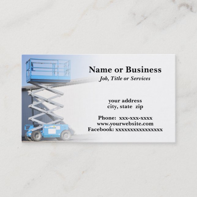 sax hiss eller plattform visitkort (Framsida)