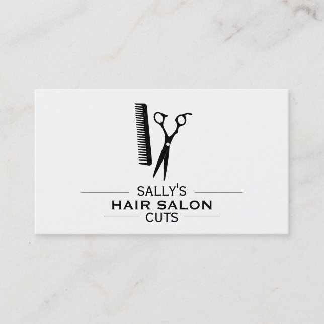 Sax & Kam med Avdelare Visitkort (Framsida)