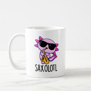Sax-olotl Funny saxofone Puns Kaffemugg