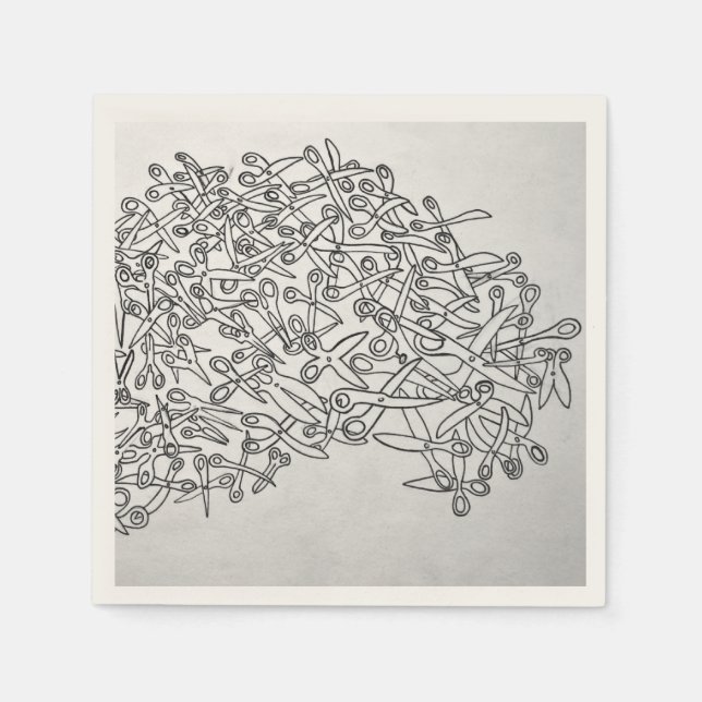 sax, svart och vit napkin pappersservett (Framsidan)