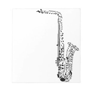 Saxaphone noterar anteckningsblock