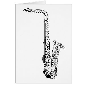 Saxaphone noterar hälsningskort
