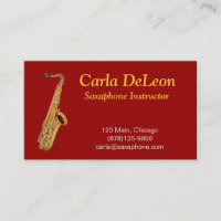 Saxaphone visitkort