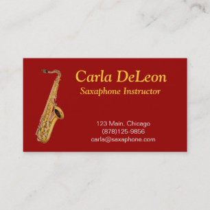 Saxaphone visitkort
