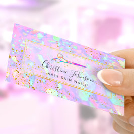 saxar på FAUX glitter pastellbakgrund Visitkort