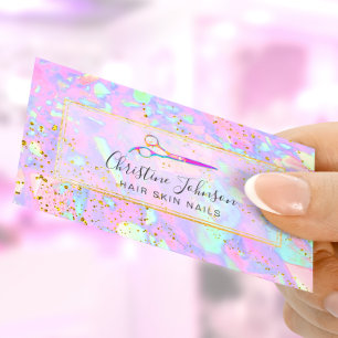 saxar på FAUX glitter pastellbakgrund Visitkort