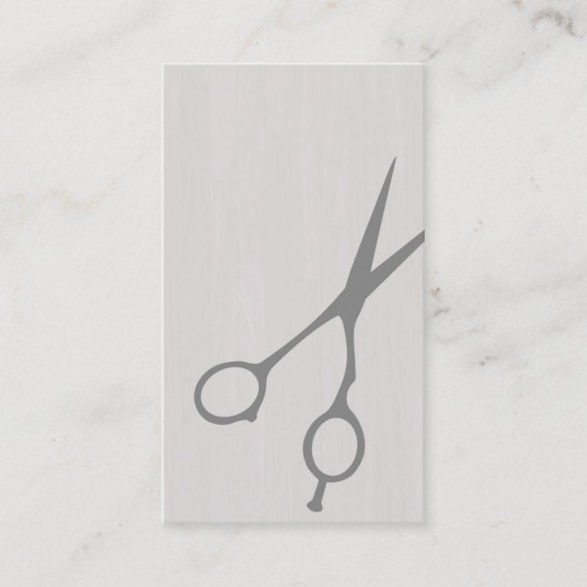Saxbarberare-/Cosmetologistvisitkort (grå färg) Visitkort (Framsida)